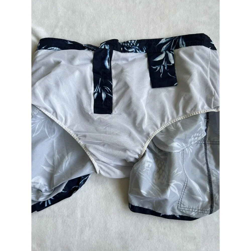 Polo Ralph Lauren Men's 2XB Swim Trunks Navy Blue Pineapple Floral Print